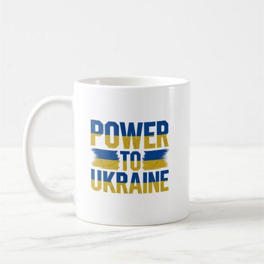 Ukraine Strong - Patriotic Support Coffee Tasse (Links)