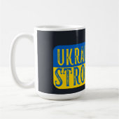 Ukraine Strong Rosie the Riveter Kaffeetasse (Links)