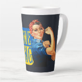 Ukraine Strong Rosie the Riveter Milchtasse (Rechte Ecke)