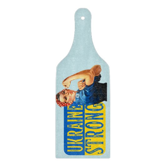 Ukraine Strong Rosie the Riveter Schneidebrett (Vorderseite)