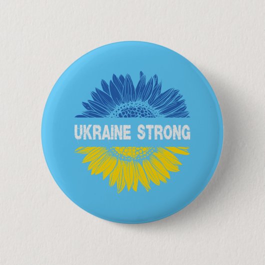 Ukraine Strong Sunflower Button (Vorderseite)