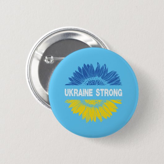 Ukraine Strong Sunflower Button (Vorne & Hinten)