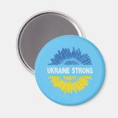 Ukraine Strong Sunflower Magnet (Vorderseite/Rückseite)
