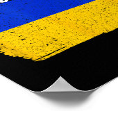 Ukraine Support Ukraine Flag Freedom Solidarity  Poster (Ecke)