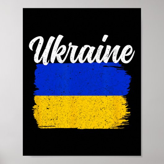 Ukraine Support Ukraine Flag Freedom Solidarity  Poster (Vorne)