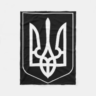 Ukraine Symbol Mittlere Ukrainische Armee Militär Fleecedecke