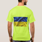 Ukraine T - Shirt der Flaggenfarben (Rückseite)