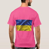 Ukraine T - Shirt der Flaggenfarben (Rückseite)