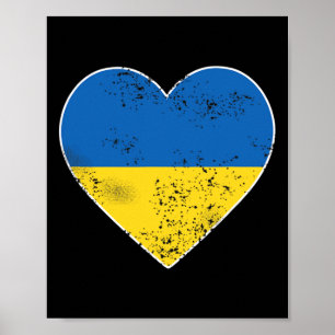 Ukraine T-Shirt für Männer Frauen Herz Ukraine-Fla Poster