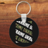Ukraine-Tarnmuster grüne Tarnung Schlüsselanhänger (Vorderseite)