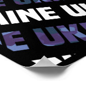 Ukraine-Tarnmuster lila Tarnung  Poster (Ecke)