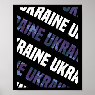 Ukraine-Tarnmuster lila Tarnung Poster