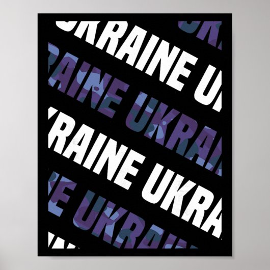 Ukraine-Tarnmuster lila Tarnung  Poster (Vorne)