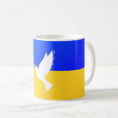 Ukraine Tasse Frieden Taube ukrainische Flaggenfre (VorderseiteRechts)