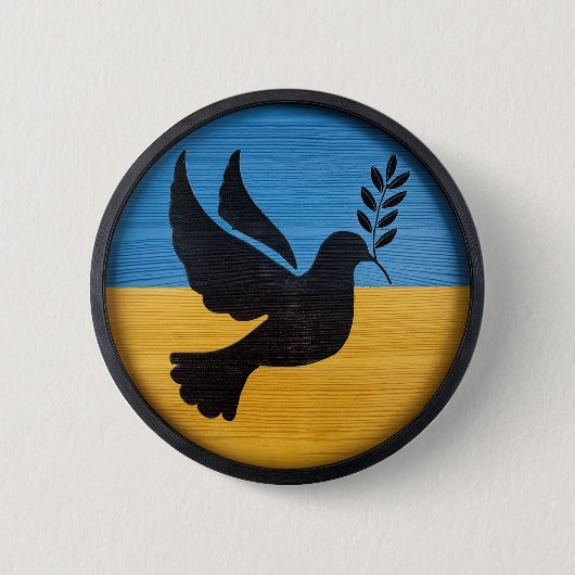 Ukraine Taube des Friedens Button (Vorderseite)