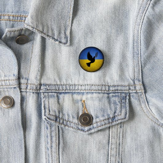 Ukraine Taube des Friedens Button (Beispiel)