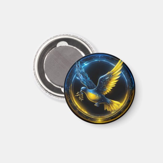 Ukraine Taube des Friedens Magnet (Vorderseite/Rückseite)