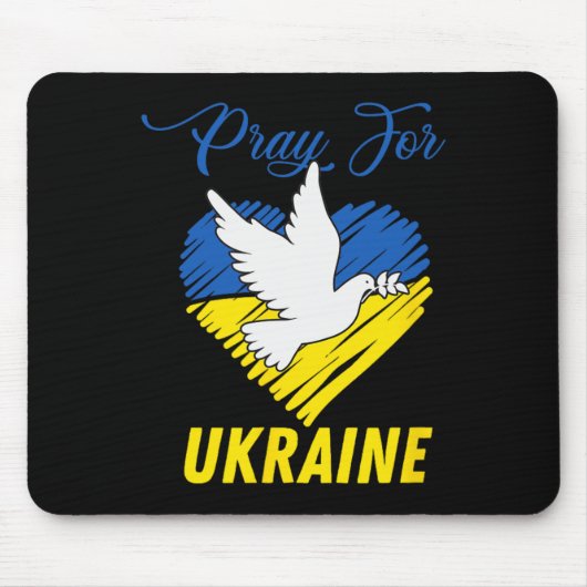 Ukraine Taube Herz Mousepad (Vorne)