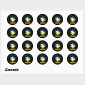 Ukraine Taube Herz Runder Aufkleber (Blatt)