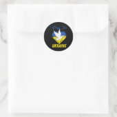 Ukraine Taube Herz Runder Aufkleber (Tasche)