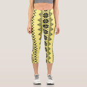Ukraine Traditionelle ukrainische Symbole Capri Leggings (Vorderseite)