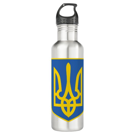 UKRAINE-TRIDENT EDELSTAHLFLASCHE (Vorderseite)