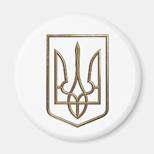 Ukraine Trident Gyrfalcon Symbol Magnet