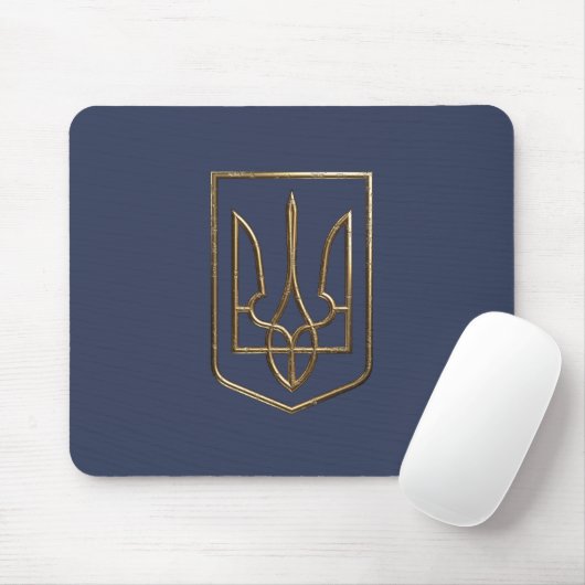 Ukraine Trident Gyrfalcon Symbol Mousepad (Mit Mouse)