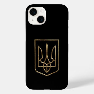 Ukraine Trident Gyrfalcon Wappen golden gezahnt Case-Mate iPhone 14 Hülle