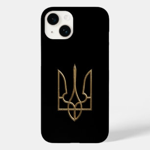 Ukraine Trident Gyrfalcon Wappen golden gezahnt Case-Mate iPhone 14 Hülle