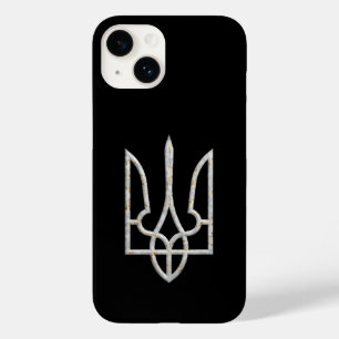 Ukraine Trident Gyrfalcon Wappen Marmorgold Case-Mate iPhone 14 Hülle