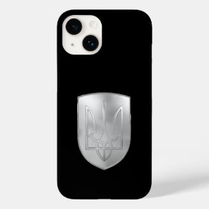 Ukraine Trident Gyrfalcon Wappen Silver Look Case-Mate iPhone 14 Hülle