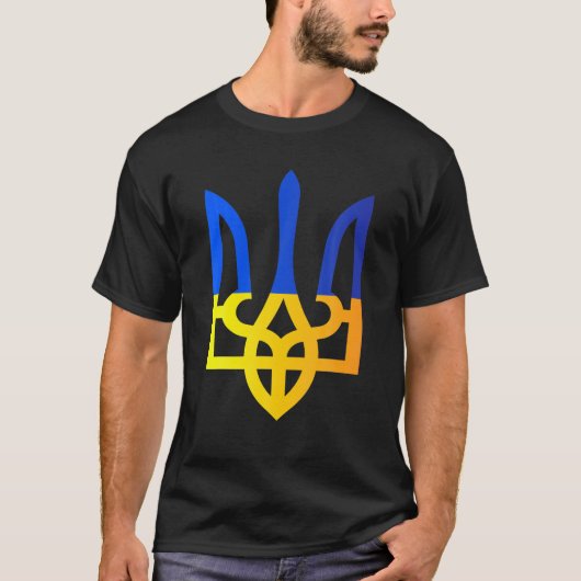 Ukraine Trident National Symbol ukrainische Flagge T-Shirt (Vorderseite)