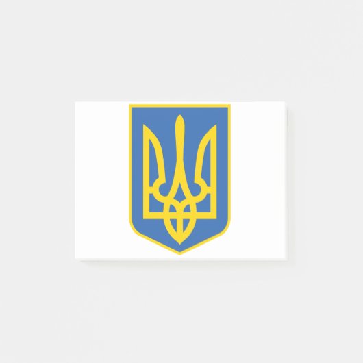 UKRAINE-TRIDENT POST-IT KLEBEZETTEL (Vorderseite)