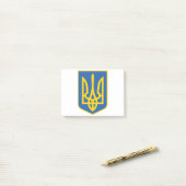 UKRAINE-TRIDENT POST-IT KLEBEZETTEL (Auf Schreibtisch)