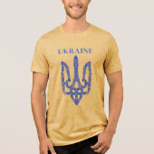 UKRAINE. Trident. Stehen Sie mit der Ukraine. T-Sh Tri-Blend Shirt (Vorderseite)