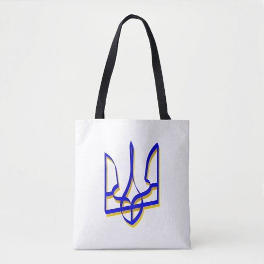 Ukraine Trident Streifen blau und gelb Tasche (Vorderseite)