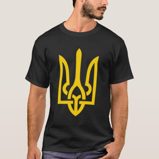 Ukraine Trident Symbol Mittelukrainischer Zelensky T-Shirt (Vorderseite)