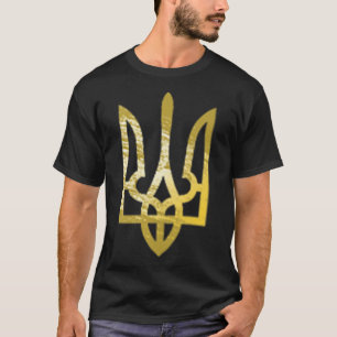 Ukraine Trident Tryzub Zelensky Militärisches Oliv T-Shirt