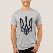 UKRAINE. Trident. Ukrainian Coat of Arms. Tri-Blend Shirt (Vorderseite)