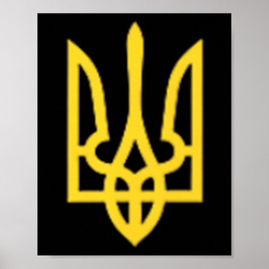 Ukraine Trident - Ukrainian Tryzub Symbol  Poster (Vorne)