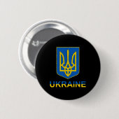 Ukraine Tryzub-Emblem Schild Design Nationale Farb Button (Vorne & Hinten)