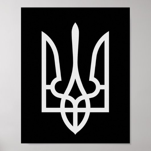 Ukraine Tryzub Poster (Vorne)