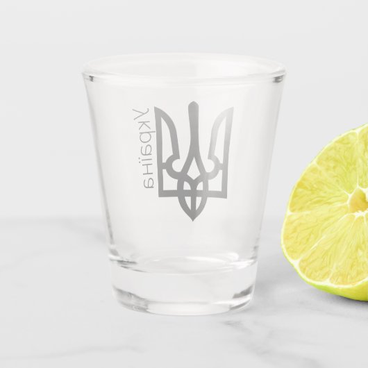 Ukraine Tryzub Schnapsglas (Rückseite)