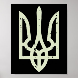 Ukraine Tryzub Symbol Tasche Ukraine Dreizack Männ Poster