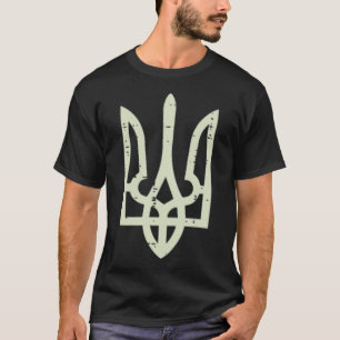Ukraine Tryzub Symbol Tasche Ukraine Dreizack Männ T-Shirt