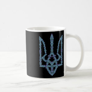 Ukraine Tryzub Ukrainische Blume Modische Triden Kaffeetasse