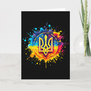 Ukraine Tryzub Ukrainischer Dreizack  Karte