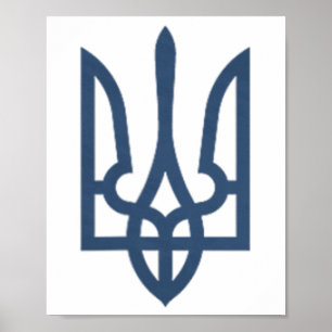 Ukraine Tryzub Zelensky Shirt Militärischer Dreiza Poster