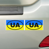 Ukraine UA Europaeisches Oval Autoaufkleber (Auf Auto)